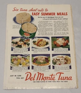 De colección 1938 Del Monte Cannery Atún American Home Revista Publicidad Impresa Anuncio - Imagen 1 de 7