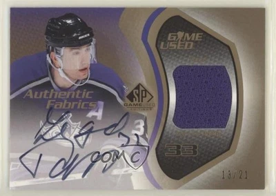 2003 SP Game Used Edition Authentic Fabrics Gold /21 Ziggy Palffy Zigmund Auto - Image 1 of 2