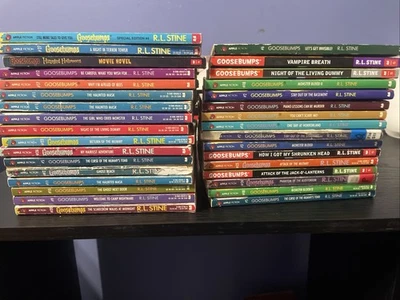 Vintage 1990s R.L. Stine Goosebumps 1st Edition Lot of 34 paperback Books Used  - Image 1 of 4