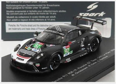 SPARK-MODEL 87S159 PORSCHE - 911 991-2 RSR TEAM PORSCHE GT N 92 24h LE MANS 2020 - Immagine 1 di 2