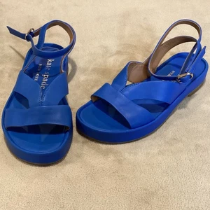 Kate Spade Marshmallow Flatform Sandals, Blue, Size US 8.5, UK 6.5, EU 39 - Picture 1 of 9