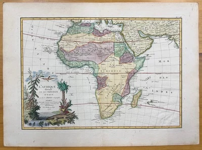 Jean Janvier / L' Afrique Divisee En Ses Principaux Etats 1762 Foto 1 de 2