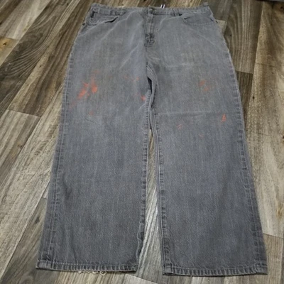 Vintage ECKO UNLTD Baggy Carpenter Jeans Mens 38x32 Gray Denim Y2K. - Image 1 of 4