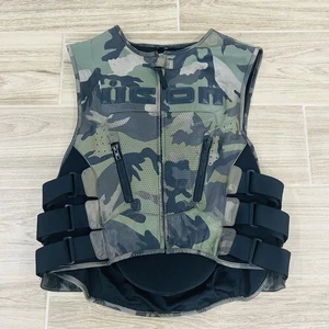Icon Regulator Leather Motorcycle Field Armor Vest Men's Size Large - XL Camo - Picture 1 of 15