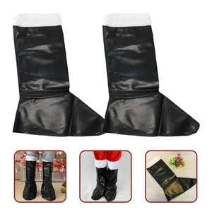 1 Par de Papá Noel Cosplay Bota Cubierta Decorativa Papá Noel Cosplay Disfraz - Imagen 1 de 12