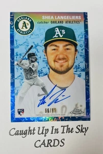Topps 2023 cromo platino Shea Langeliers RC “Blue Toile” en tarjeta automática #66/99 - Imagen 1 de 2