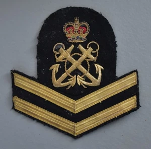 Royal Navy, Suboficial Post 1952 Insignia/Parche Regulador - 8 Años L/S Chevrons - Imagen 1 de 2