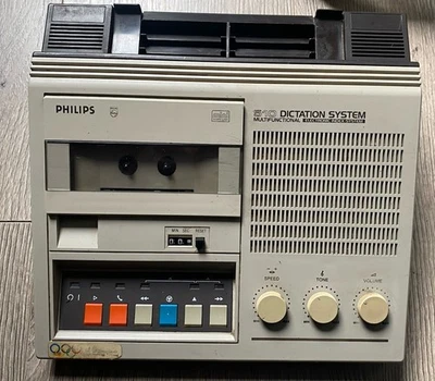 Philips LFH 510 Mini Cassette Dictation System Machine - turn On But UNTESTED - Image 1 of 4