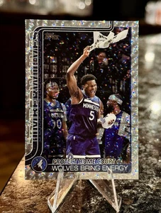 2025-26 Topps ANTHONY EDWARDS 287 SILVER CRACKLE BOARD Exclusive SP Timberwolves - Picture 1 of 2