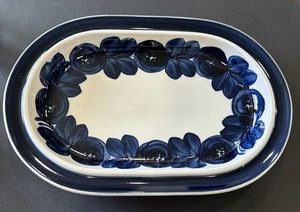 Arabia Finland blaue Anemone ovale Servierplatte Ulla Procope handsigniert - Bild 1 von 2