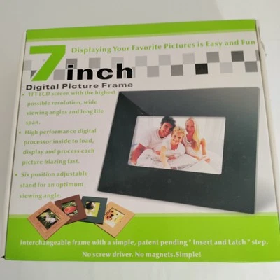 7" Digital Photo Frame Black - Image 1 of 4