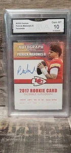 Gem Mint 10 Patrick Mahones II - 2017 Autograph Express Rookie Gems Signature - Bild 1 von 5
