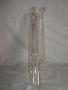 ACE GLASS LABORATORY THREADED VACUUM TRAP GLASS TUBE (11.5" tall) - Picture 1 of 2