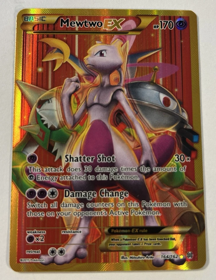 Pokemon Card - Mewtwo EX Full Art Breakthrough 164/162 Holo Rare LP - Image 1 of 4