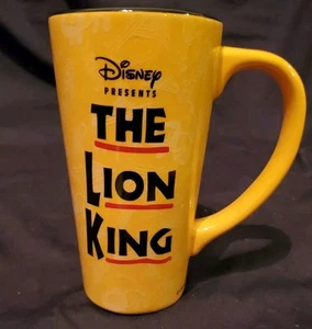 Disney The Lion King Broadway Musical Yellow & Black Tall 6" Coffee Mug 16oz - Picture 1 of 8