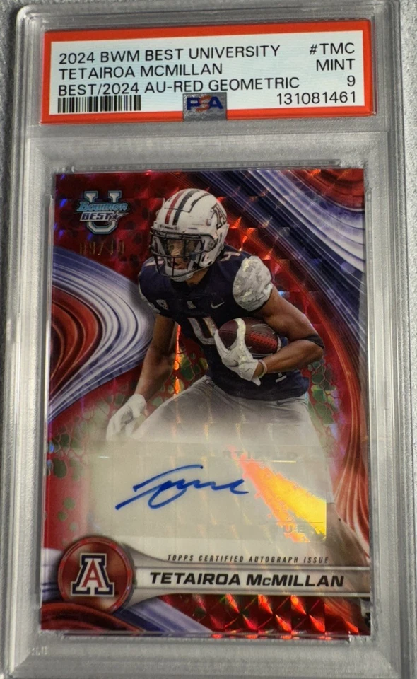 2024 Bowman Best U - Best Of 2024 Auto Refractor - PSA 10 - Tetairoa McMillan  - Image 1 of 1