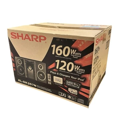 NEW SEALED - Sharp XL-DK257N Micro Component Stereo System CD Radio iPod Dock - Image 1 of 4