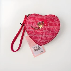 Juicy Couture Eastside Westside Heart Zip Around Coin Purse Geldbörse Pink - Bild 1 von 3