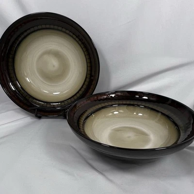 Conjunto de 2 tigelas de massa vegetal Mikasa Gourmet Basics Isili vermelho grés - Imagem 1 de 4