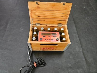 Vintage Coca-Cola Wood Crate Alarm Clock Radio AM/FM Works - Image 1 of 4