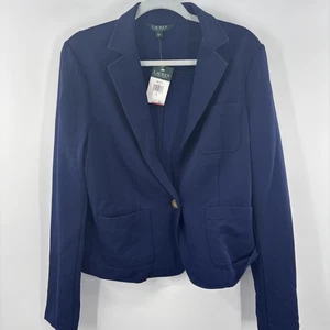 Lauren Ralph Lauren Neu mit Etikett Damen Strick Blazer Viskose dunkelblau goldene Knöpfe groß - Bild 1 von 11