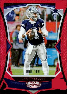 2024 Panini Certified #25 Dak Prescott Mirror Red #/100 - Image 1 of 2