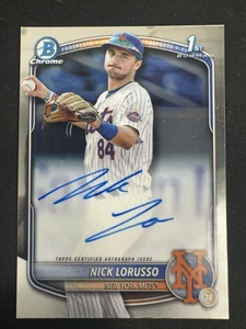 NICK LORUSSO 2025 BOWMAN CHROME 1ST AUTOGRAPH METS #CPA-NL AUTO - Bild 1 von 2