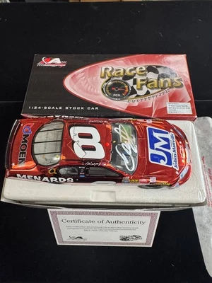 Autographed/Signed Dale Earnhardt Jr #8 Menards Daytona Raced Win  2006 1:24 - Image 1 of 4