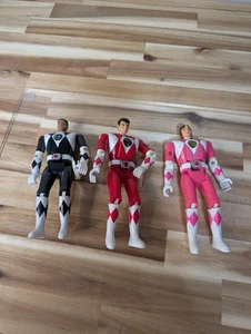 93 figuras de acción Bandai Power Ranger cabezas abatibles negro rojo rosa lote de 3 - Imagen 1 de 24