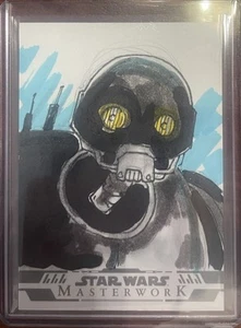 2024 Topps Star Wars Masterwork Sketch - Mike LaPeruta - K2-S0 #1/1 One Of Kind - Bild 1 von 2