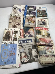 Bundle Of Craft Sewing Patterns Vintage McCall’s Butterick Vogue Simplicity - Picture 1 of 6