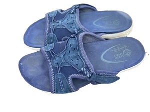Earth Spirit Sandals Womens Size 8 Navy Blue Gelron Slide On Adjustable Strap - Picture 1 of 5