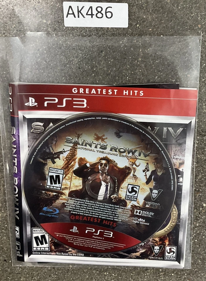 Saints Row IV: National Treasure - PlayStation 3 视频游戏无盒 #AK486 — 第 1/1 张图片