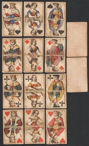 Juego de cartas play cards cartes a jouer jeu card game juego Viena brillo 1870 - Imagen 1 de 2