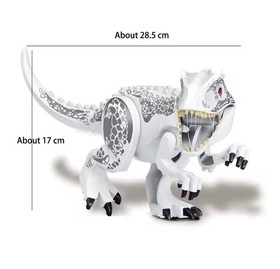 NEW Jurassic World Indominus Rex White Dinosaur Custom Lego Figure 75919