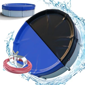 AREBOS Cubierta para piscina redonda Ø 610cm (piscinas de 500-550cm) 2en1 de PE - Imagen 1 de 10
