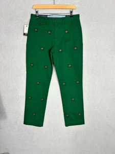 Polo Ralph Lauren, Herrenhose grün bestickt Stretch gerades Bein, 30W 30L - Bild 1 von 10