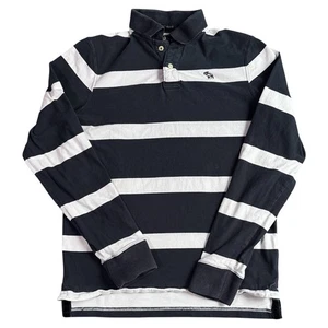 Vintage Y2K Abercrombie & Fitch Muscle Rugby Polo Langarmshirt Herren M » - Bild 1 von 10