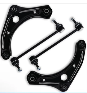 4Pcs Front Lower Control Arms w/ Ball Joint Stabilizer Bar Link for Nissan Versa - Picture 1 of 14