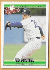 ED MARTEL NEW YORK YANKEES #67 - DONRUSS THE ROOKIES NM-MT 1992 - Picture 1 of 2