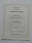 SIMPSONS-SEARS Coldspot Refrigerator model C933.18720 1958 Parts List
