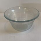 2 Vintage FIRE KING Clear Glass Sapphire Blue 4” Small Bowls
