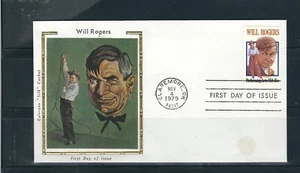 US Scott # 1801 Will Rogers FDC. Colorano Silk cachet. - Picture 1 of 1