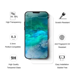 Protector de pantalla de vidrio templado para iPhone 13 Mini Pro Max cubierta completa 2.5D transparente - Imagen 1 de 4