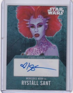 2016 Topps Star Wars Evolution Mercedes Ngoh Rystáll Sant Autograph - Picture 1 of 2