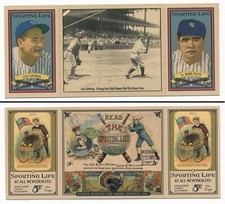 SPORTING LIFE "TRIPLE FOLDER" SERIES- Lou Gehrig/Babe Ruth, Yankees Legends!