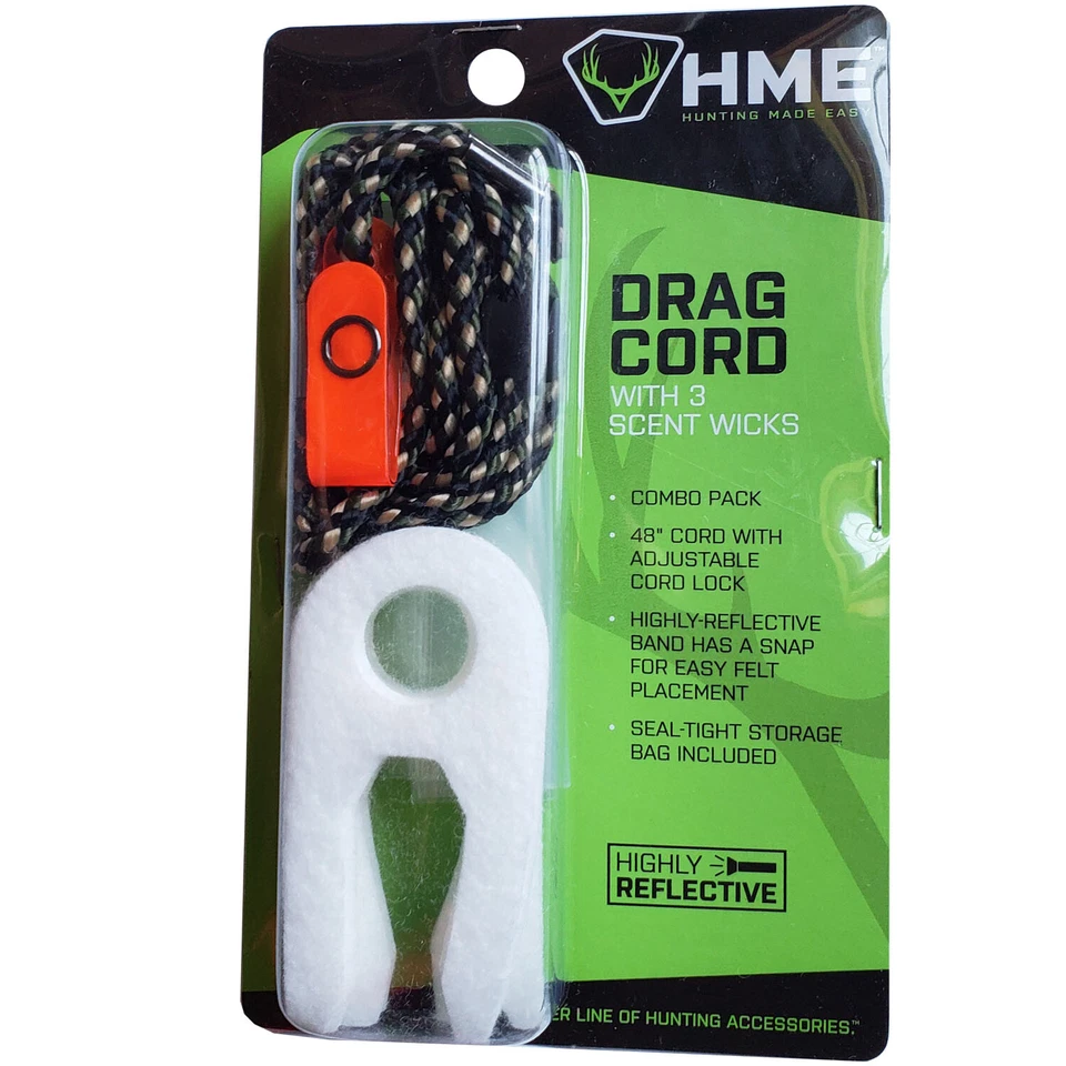 HME Products Scent Dispensers Drag Cord with 3 Scent Wicks Buck Doe #00301 - Image 1 of 1