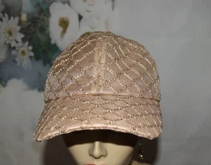 Delicate Women's Baseball Cap Designer Mesh Cap Luxury Designer Golden Lace - Picture 1 of 5