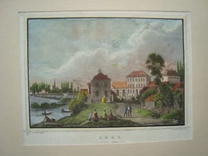 Kehl Baden-Württemberg kolorierter echter alter Stahlstich 1844 - Picture 1 of 1