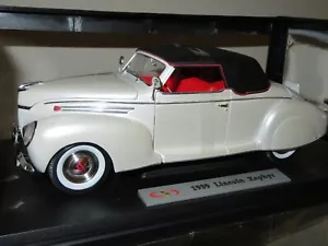 1939 LINCOLN ZEPHYR FIRMA 1:18 PORTE DI APERTURA, BAGAGLIAIO CAPPUCCIO. HA STIVALI TOP DOWN - Foto 1 di 9